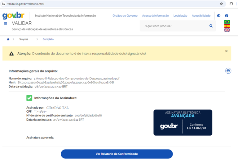 Assinatura eletrônica GOV.BR: orientações e verificação de validade ...
