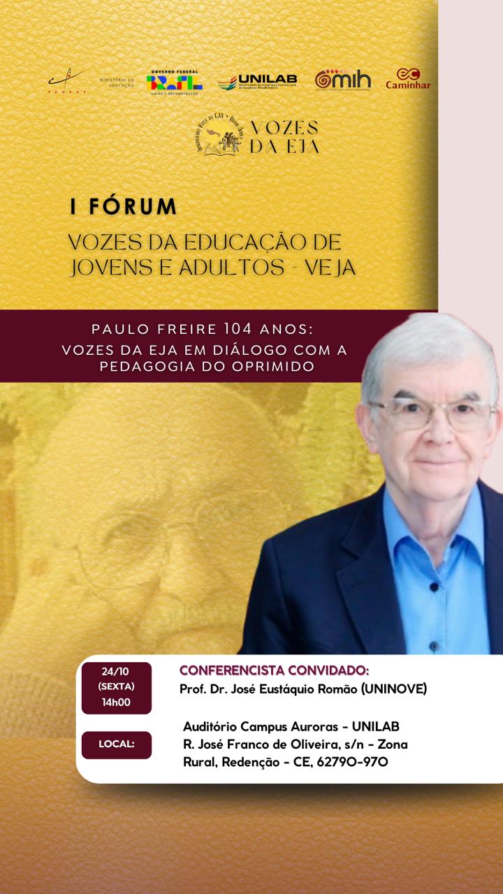 Imagem referente a postagem de título I Fórum Vozes da EJA (VEJA)