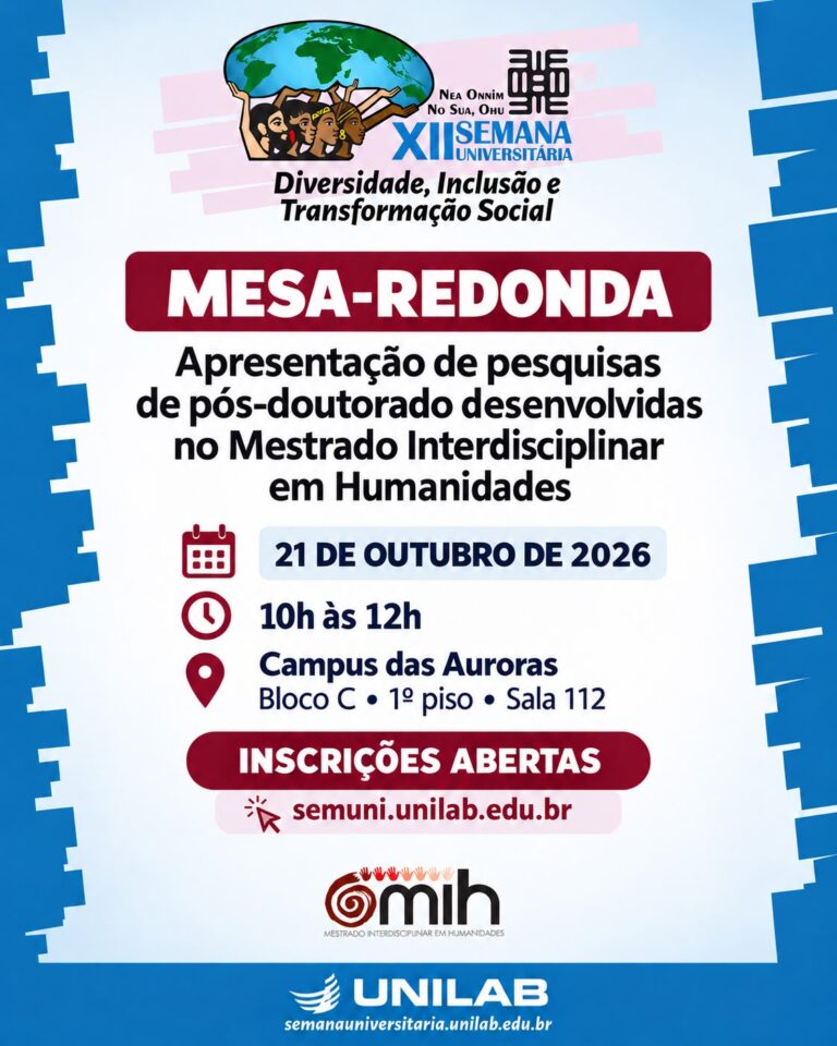Participe da Mesa-Redonda – Pesquisas de Pós-Doutorado n...